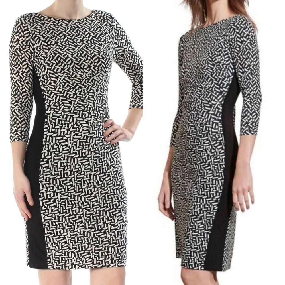Lauren Ralph Lauren | Jersey Printed Sheath Dress Stretch Career